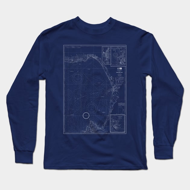 Monterey Bay, CA - Nautical Chart Long Sleeve T-Shirt by pscof42